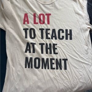 Women’s XL Cream Taylor Swift teacher  T-Shirt